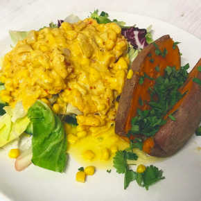 Baked Sweet Potato & Curried Fruity Prawn&nbsp;Salad