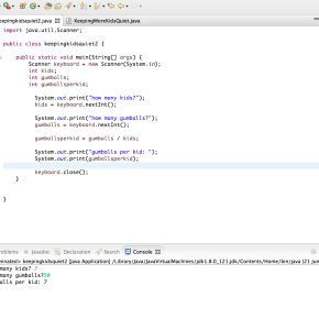 Java Post 1: Gumballs per&nbsp;Kid